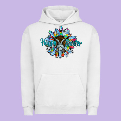 Happy Easter Sunflower Urban Hoodie Designed By Cowhidedigitalart