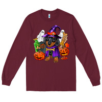Halloween Dachshund Puppy Dog Long Sleeve Tee | Teevron
