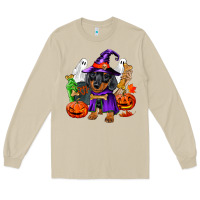 Mushroom Halloween dachshund puppy dog Long Sleeve Tee - RanaPortraitStore