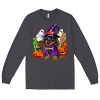 Smoke Halloween dachshund puppy dog Long Sleeve Tee - RanaPortraitStore