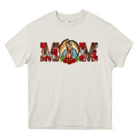 Cream mom lady of guadalupe Heavy Core Tee - BarkalooDesign