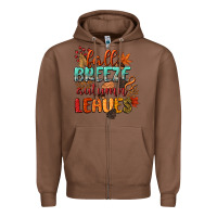 Chestnut fall breeze and autumn leaves Zipper Hoodie - CowGirlArtShop