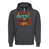 Smoke fall breeze and autumn leaves Zipper Hoodie - CowGirlArtShop