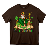 Chocolate Brown happy st patricks day with st patricks Heavy Core Tee - AdoDesignShop
