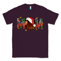 Plum Western Mom With Woman In Santa Hat Classic Tee - BundleAndBundleShop