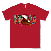 Red Western Mom With Woman In Santa Hat Classic Tee - BundleAndBundleShop