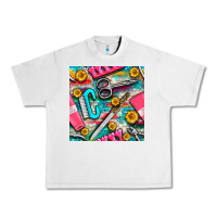 Lunar Rock nail art tools and hand cream with serape and turquoise glitter seamle Urban Heavy Tee - BundleAndBundleShop
