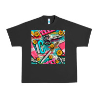 Pigment Black nail art tools and hand cream with serape and turquoise glitter seamle Urban Heavy Tee - BundleAndBundleShop