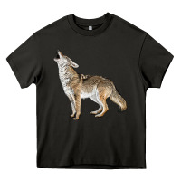 Asphalt Howling Coyote Heavy Core Tee - LillyAllenDesigns