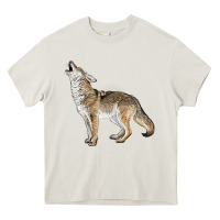 Cream Howling Coyote Heavy Core Tee - LillyAllenDesigns