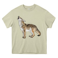 Mossy Howling Coyote Heavy Core Tee - LillyAllenDesigns
