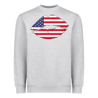 Heather Grey American lip Heavyweight Sweatshirt - Bettercallsaul