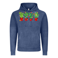 Vintage Denim Christmas Cactuses Vintage Hoodie - MaliasSmallBusiness