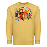 Antique Gold Firefighter Coffee Cups Premium Sweatshirt - FaDigitalArtStudio