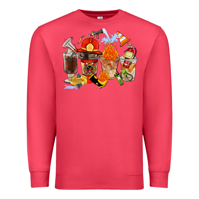Firefighter Coffee Cups Premium Sweatshirt by FaDigitalArtStudio | Teevron