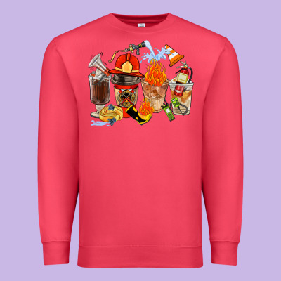 Firefighter Coffee Cups Premium Sweatshirt Designed By Fadigitalartstudio