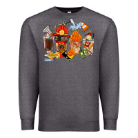 Charcoal Heather Firefighter Coffee Cups Premium Sweatshirt - FaDigitalArtStudio