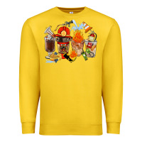 Lemon Firefighter Coffee Cups Premium Sweatshirt - FaDigitalArtStudio