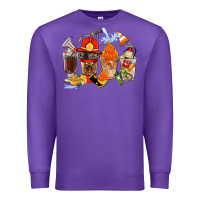 Purple Firefighter Coffee Cups Premium Sweatshirt - FaDigitalArtStudio