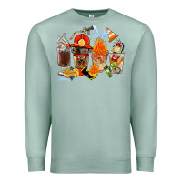 Seafoam Firefighter Coffee Cups Premium Sweatshirt - FaDigitalArtStudio