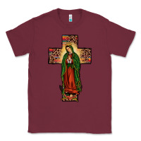 Burgundy our lady of guadalupe cros Classic Tee - JahusDesignShop