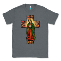 Charcoal Heather our lady of guadalupe cros Classic Tee - JahusDesignShop