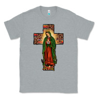 Heather Grey our lady of guadalupe cros Classic Tee - JahusDesignShop