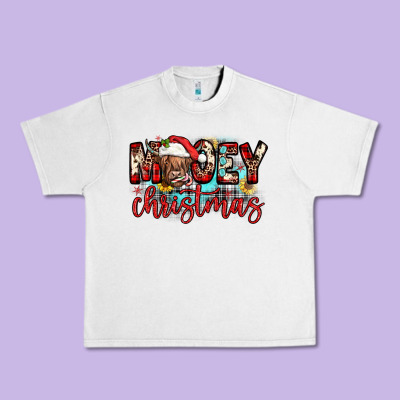 Mooey Christmas Sunflower Urban Heavy Tee Designed By Jahusdesignshop