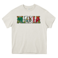 Cream mexican flag mama Heavy Core Tee - Jasminsmagicworld