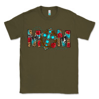 Army Green Western Mom With Cross Classic Tee - BundleAndBundleShop