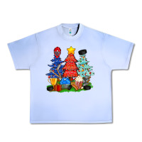 Grape Ice Christmas With Ice Hockey Trees Urban Heavy Tee - BundleAndBundleShop
