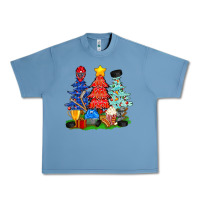 Pebble Blue Christmas With Ice Hockey Trees Urban Heavy Tee - BundleAndBundleShop