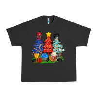 Pigment Black Christmas With Ice Hockey Trees Urban Heavy Tee - BundleAndBundleShop