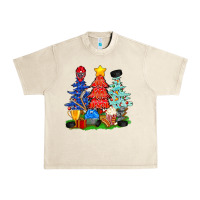 Sandshell Christmas With Ice Hockey Trees Urban Heavy Tee - BundleAndBundleShop
