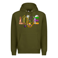 Army Green love nurse mardi gras Premium Hoodie - OliviaCreatesArt