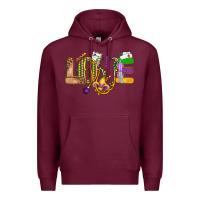 Burgundy love nurse mardi gras Premium Hoodie - OliviaCreatesArt