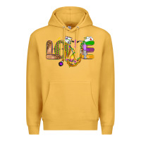 Mustard love nurse mardi gras Premium Hoodie - OliviaCreatesArt