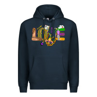 Navy love nurse mardi gras Premium Hoodie - OliviaCreatesArt