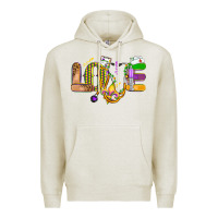 Oatmeal Heather love nurse mardi gras Premium Hoodie - OliviaCreatesArt