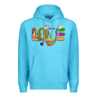 Ocean Blue love nurse mardi gras Premium Hoodie - OliviaCreatesArt