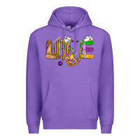 Purple love nurse mardi gras Premium Hoodie - OliviaCreatesArt