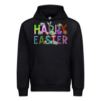 Black Happy Easter Urban Hoodie - CowhideDigitalArt