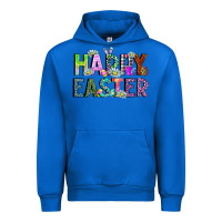 Cobalt Happy Easter Urban Hoodie - CowhideDigitalArt