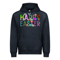Navy Happy Easter Urban Hoodie - CowhideDigitalArt
