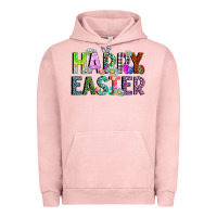 Pigment Salmon Happy Easter Urban Hoodie - CowhideDigitalArt