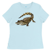 Baby Blue crocodile Ladies Tee - LillyAllenDesigns