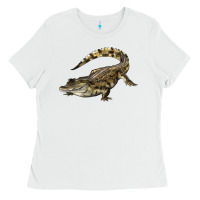 White crocodile Ladies Tee - LillyAllenDesigns