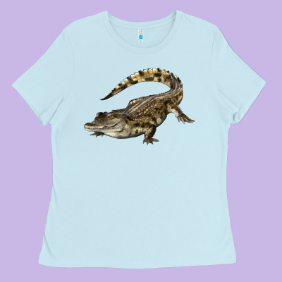 Crocodile Ladies Tee Designed By Lillyallendesigns