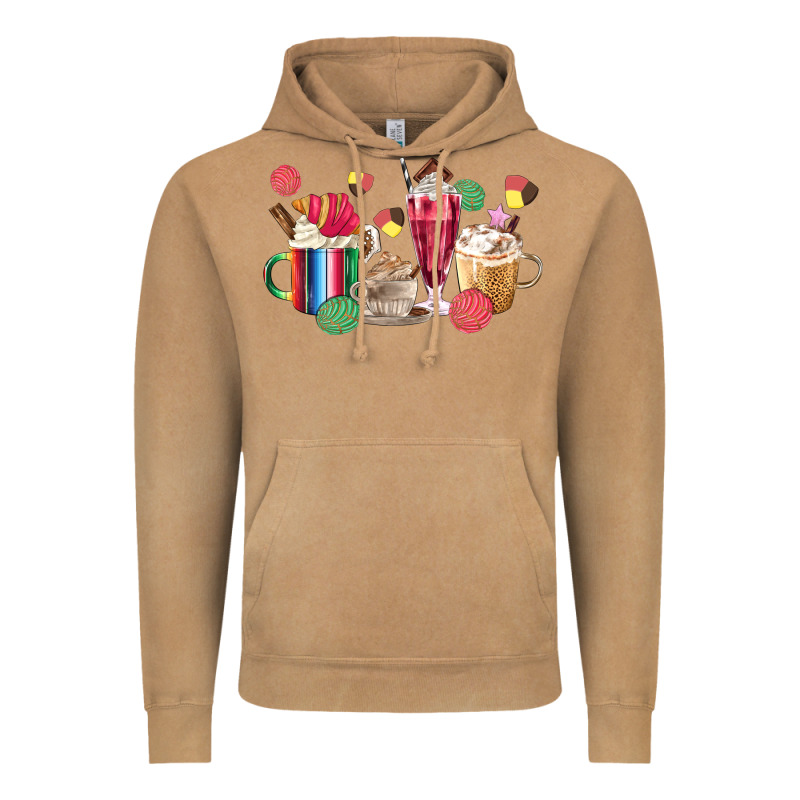 Mexico Dessert Coffee Cups Vintage Hoodie by MaliasSmallBusiness | Teevron