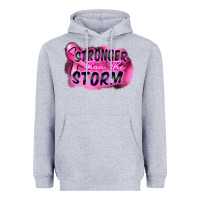 Heather Grey Stronger than the storm Heavyweight Hoodie - FaDigitalArtStudio